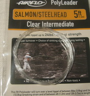 5 ft (1.5 m) polyleader salmon steelhead  24 lb (10.9 kg) clear intermediate Airflo